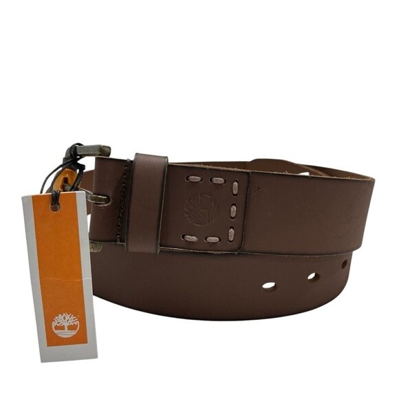 Timberland Belt‎ Mens S 30/32 Full Grain Leather Brown Western Casual - Picture 1 of 6
